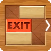 EXIT : unblock red wood block