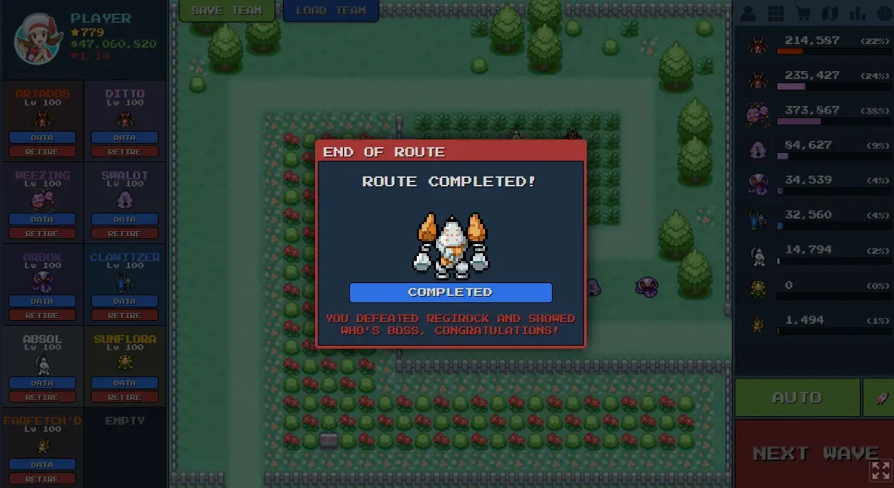 Guía de PokePath TD Ruta 3-1: Cómo vencer a Regirock (1 millón de armadura)