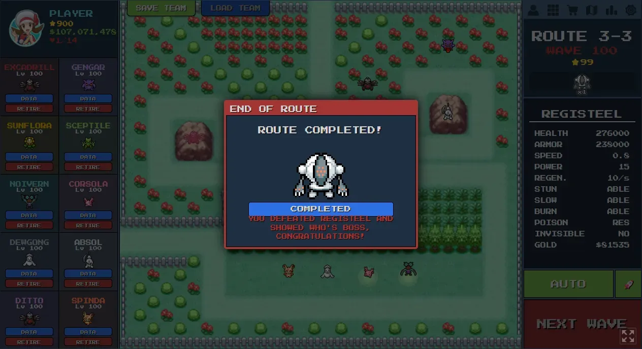 PokePath TD Route 3-3 Guide: Beating Registeel (Poison Immune)